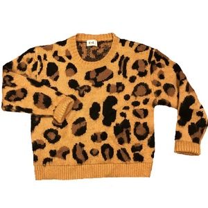 Cheetah Print Vintage Sweater